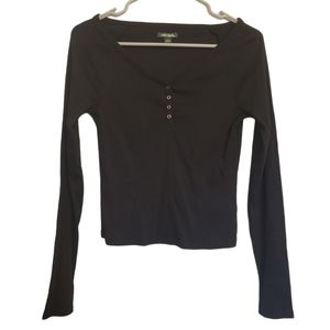 Wild Fable Long Sleeve Ribbed Crop Top